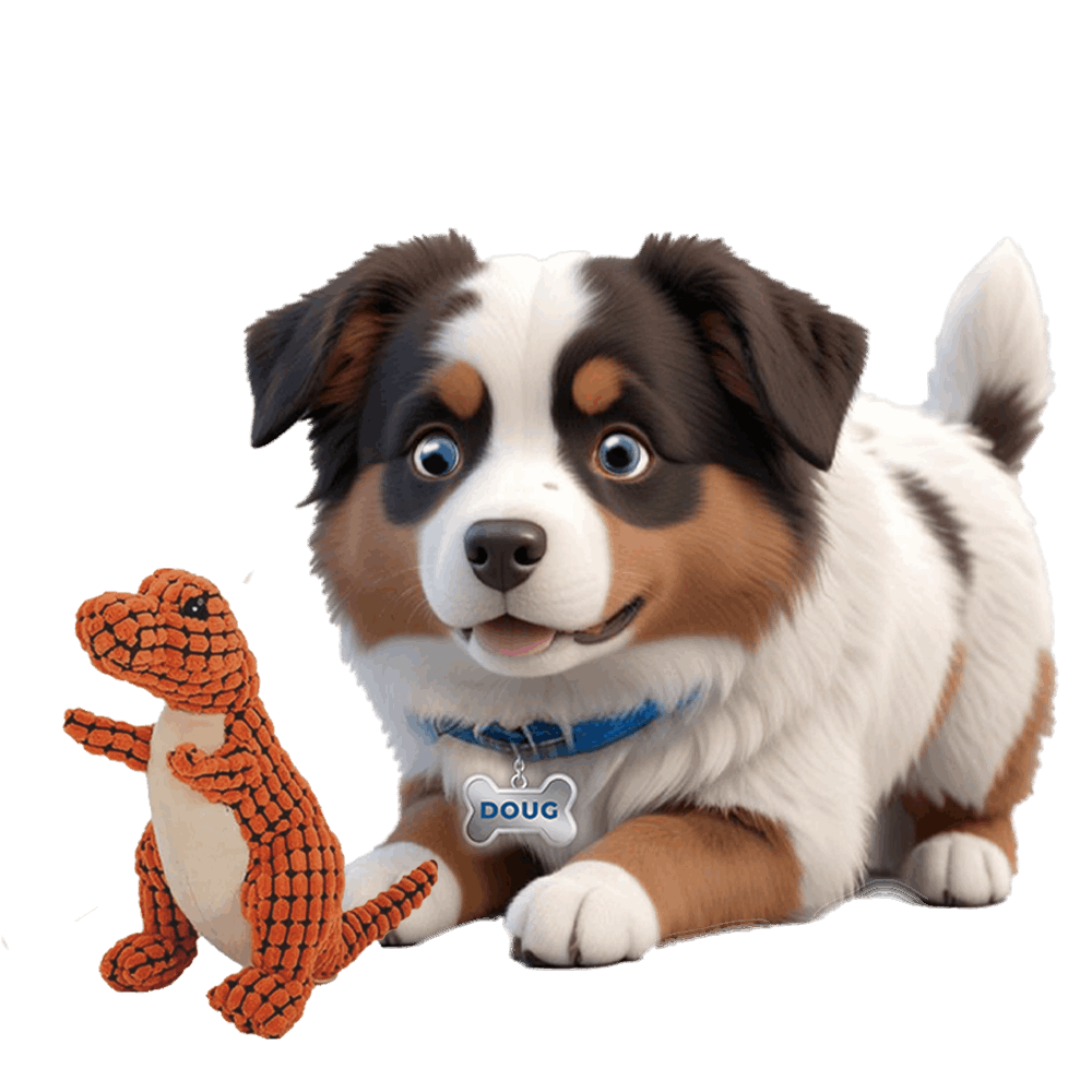 Peluche dinosaure pour chien