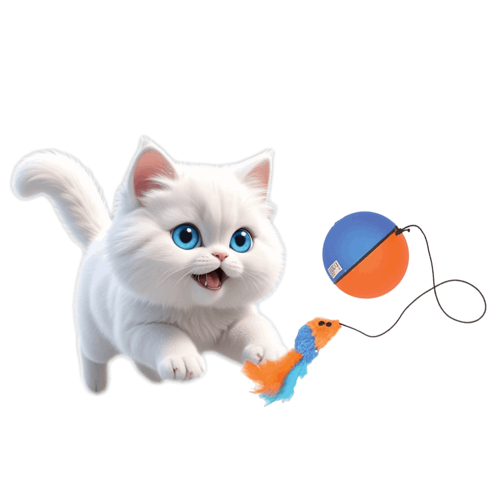 Balle interactive pour chat