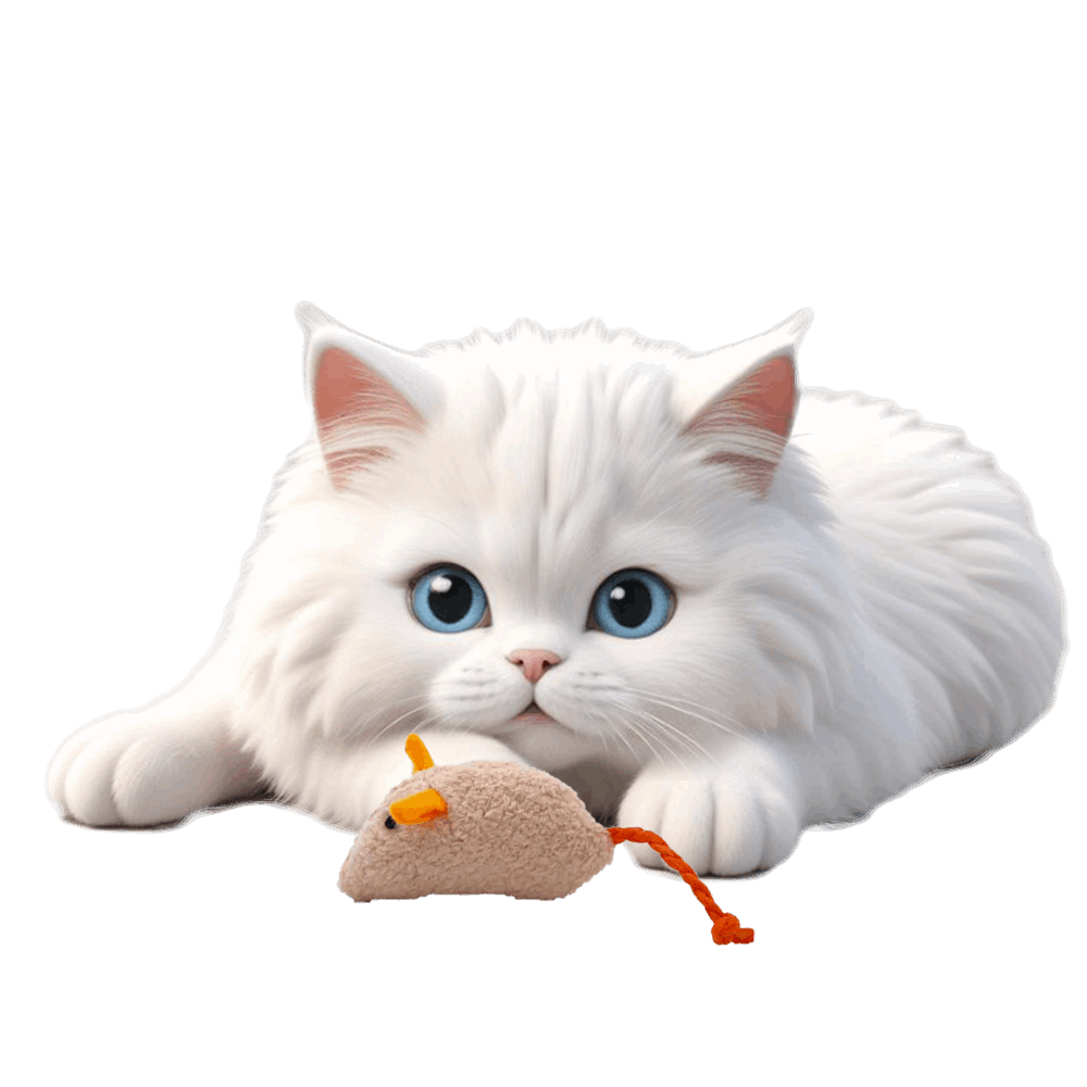 Souris en peluche pour chat